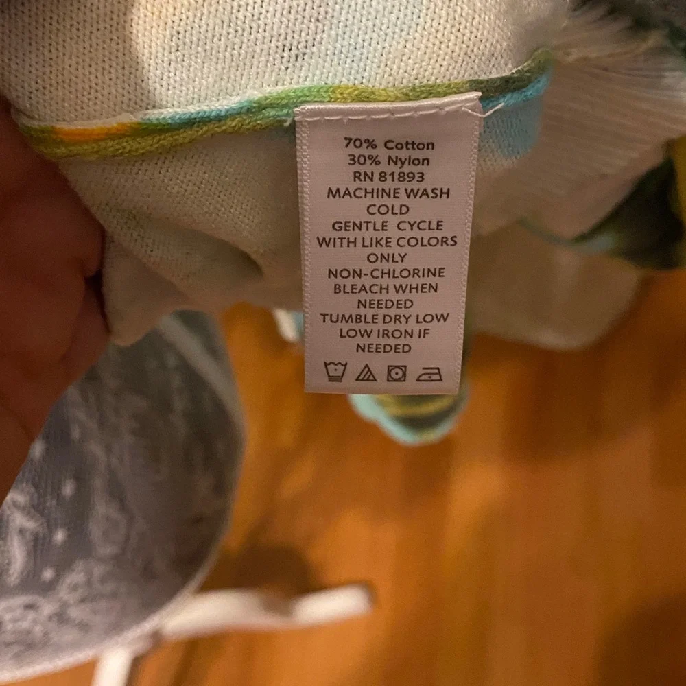 Isaac Mizrahi Pastel Watercolor Abstract Cardigan XL - Picture 5 of 5